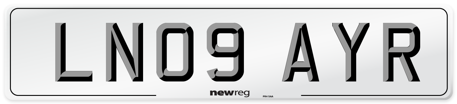 LN09 AYR Number Plate from New Reg